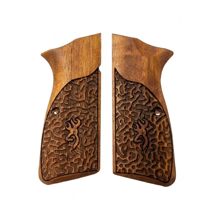 Browning Hi-Power Grips – Labyrinth with Logo